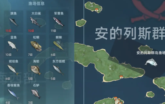 大航海时代传说渔场鱼类如何分布-大航海时代传说渔场鱼类分布图一览